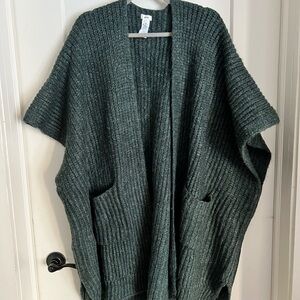 Aerie Green Sweater Cape